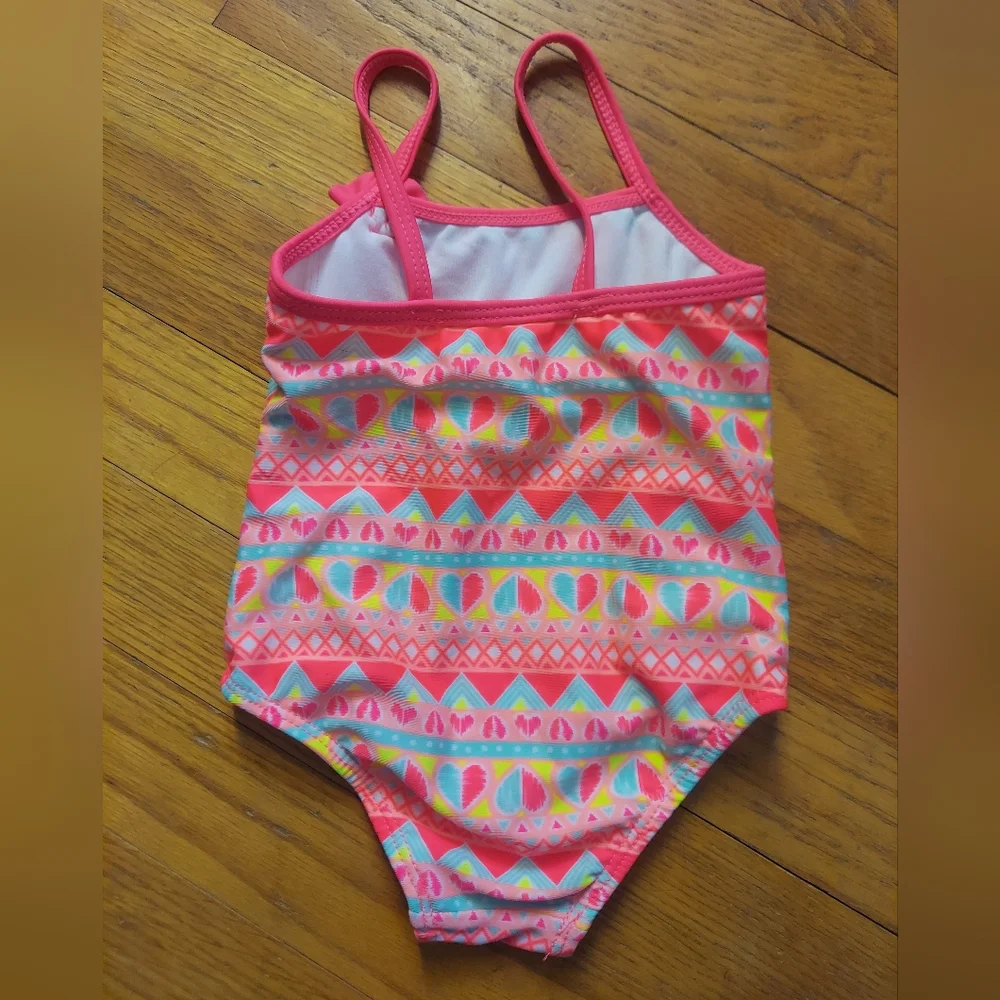 🎁 10/$25 OP Geometric 6-9 months One Piece Swimsuit With Heart Pattern, Flower